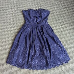 Betsy Johnson Indigo Lace Strapless Dress